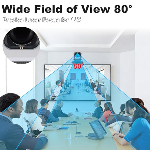 Image of zowietek 4K PTZ Conference Camera, ZowiePTZ, Ergo-Ease Remote Control, ZowieX APP Manager, 12X Optical+12X Digital Zoom, Wide Angle, HDMI /USB, RTSP /RTMP(s) /SRT Stream, Meeting, Event, Teaching