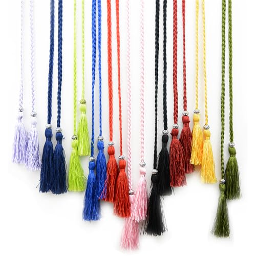 Fashion Women Braided Tassel Belt Thin Long Belt Female Thin Waist Rope Dress Decorated Waistband Chain Accessories4