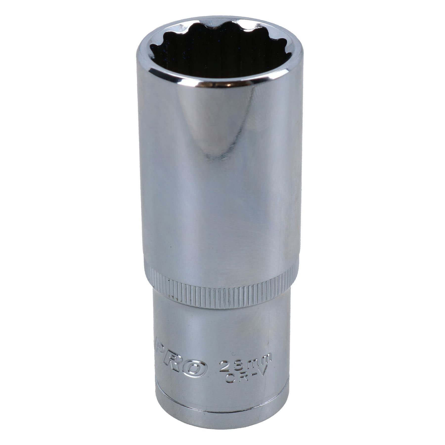 Ab Tools 23Mm 1/2In Drive Double Deep Long Reach Metric Socket 12 Point Sided Bi-Hex