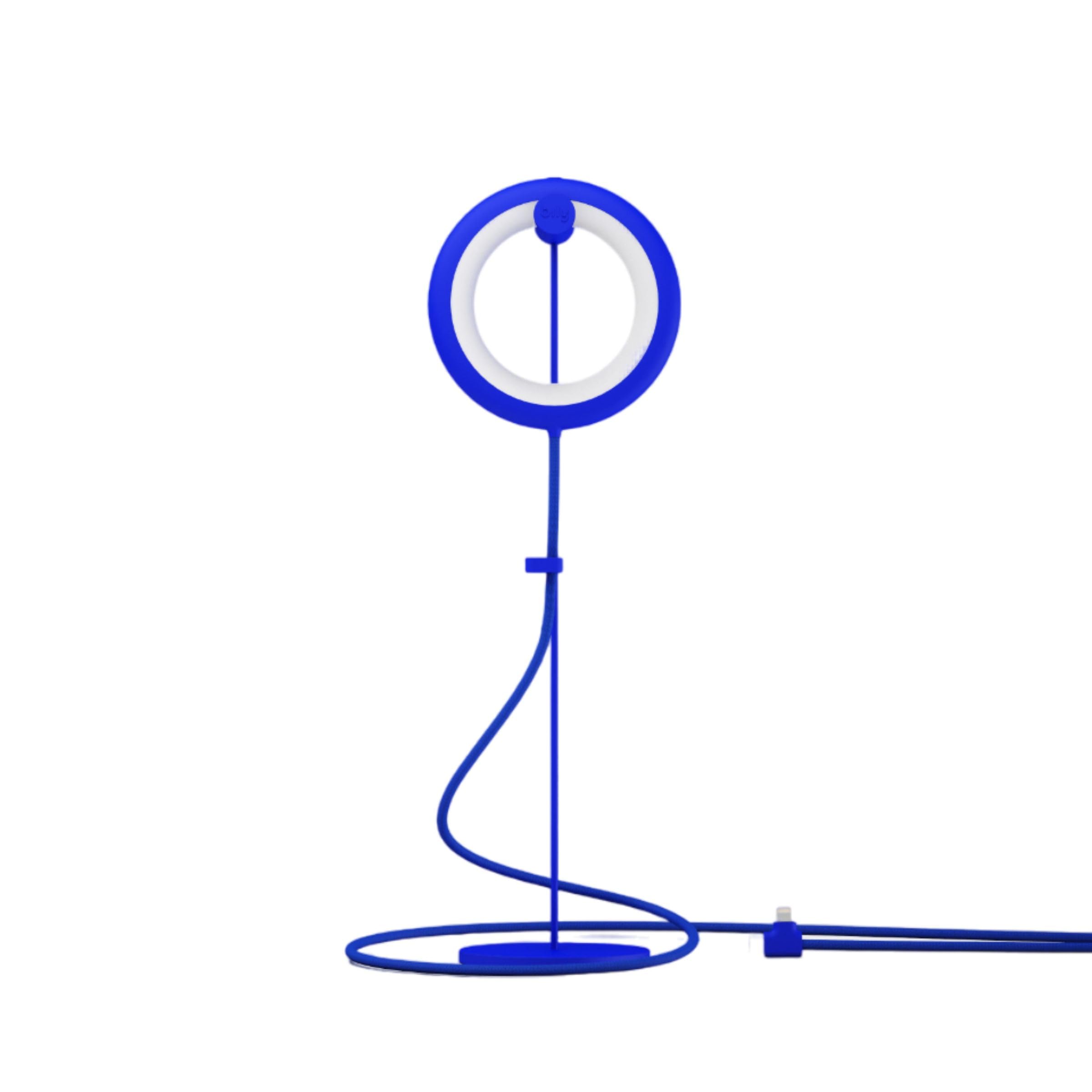 Bily Blue Portable Led Reading Light With Perch, Usb Socket With 3 Lighting Modes, For Pc Laptop And Smartphone (Blue)