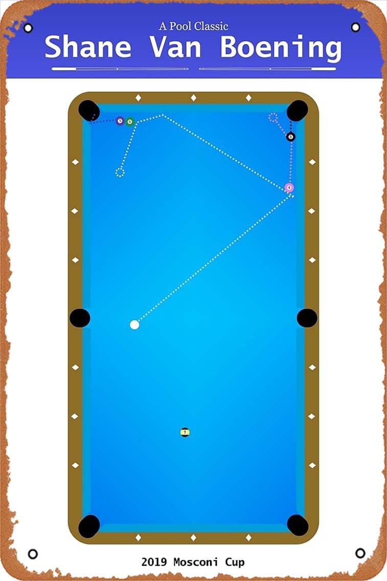 A Pool Classic - Shane Van Boening Poster Vintage Retro Metal Sign 8x12 Inch Man Cave Home Wall Decor