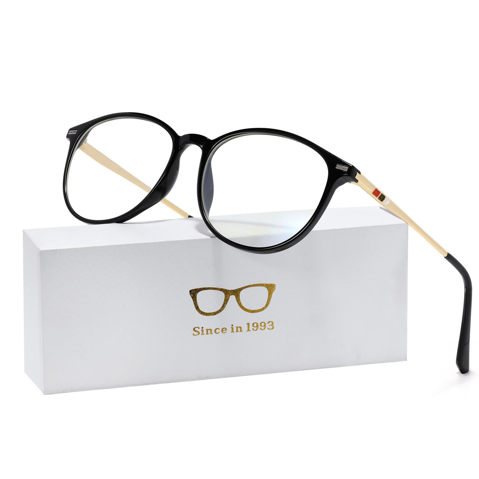 kunchuTR90 Reading Glasses for Women Men Blue Light Blocking Anti UV Ray Filter Nerd Eyeglasses