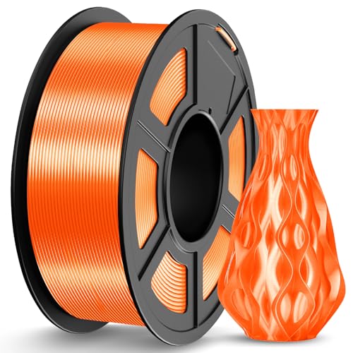 Image of JAYO Silk PLA Filament 1.75mm Orange 1.1kg, Metal-Like Shiny PLA, Smooth Silky Finish, Easy to Print, Accuracy + /- 0.02mm, Fits for Most FDM 3D Printers