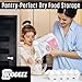 Buddeez Large Food Storage Container - 3.75 Quart Sugar Buddy, All Purpose Clear Kitchen Organization and Storage - Sugar, Flour, Cereal, Rice Dispenser, EZ Pour Spout & Easy Grip Handle (White Lid)