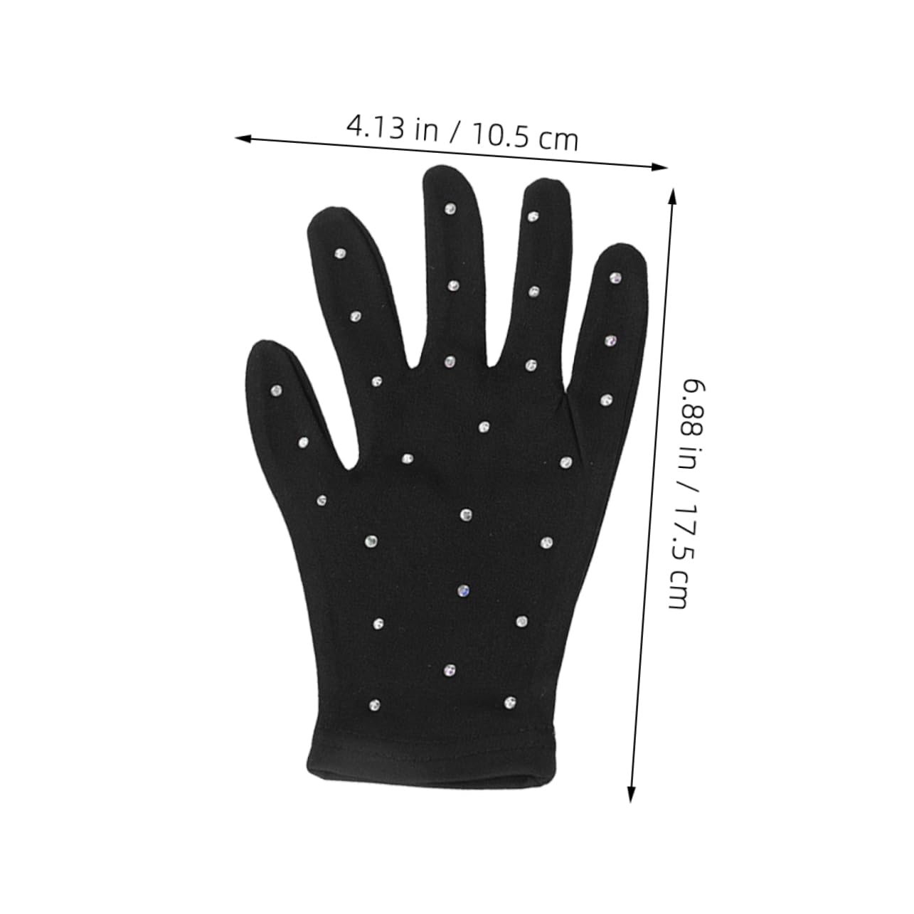 SUPVOX 1Pair Rhinestone Dance Gloves for Women Ice Skating Performance Gloves S for Dance Parties and Ice Shows