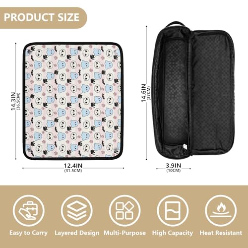 2-in-1 Estuche de Viaje para Rizador y Tapete Resistente al Calor Organizadores para Planchas, Rizadores y Secadores miniatura 4