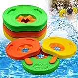 Fácil de Usar: Los manguitos piscina niño ahorran espacio para transportar o almacenar, son cómodos de transportar, no es necesario inflarlos, son tan fáciles de usar que los niños pueden usarlos de inmediato, ahorrar tiempo y aprender a nadar rápidamente.