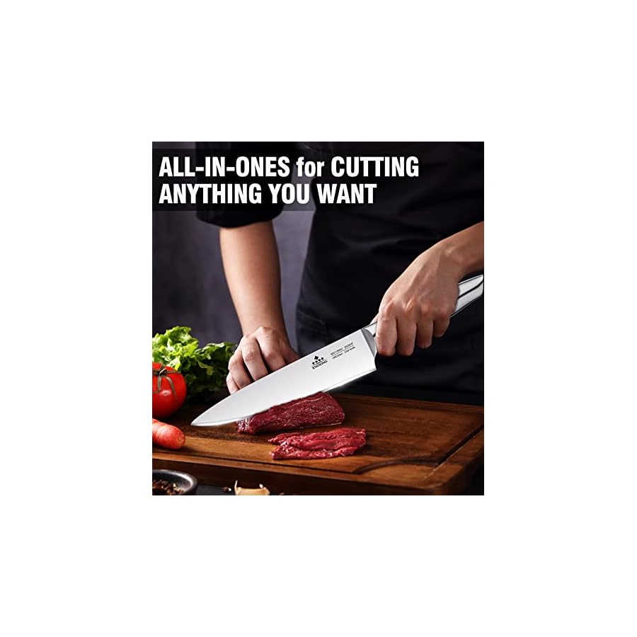 Knife-Set-ENOKING-15-Pieces-Chef-Knife-Set-Knives-Set-for-Kitchen-with-Block-German-Stainless-Steel-Knife-Block-Set-with-Scissor-and-Sharpener-Rod-Dishwasher-Safe-Ultra-Sharp-Full-tang-Design Knife Set, ENOKING Ultra Sharp Knife Block Sets with Independent Sharpener, German Stainless Steel Knives Set for Meat, Vegetables, Fruits Chopping, Slicing, Dicing & Cutting (15 Pieces)