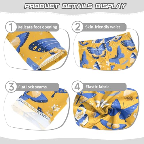 Butterfly Toddler Girls Active Leggings Comfortable Full Length Athleisure Pants Sports3