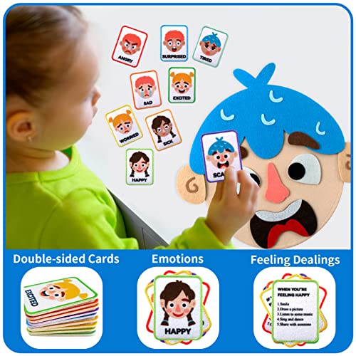Craftstory CS SM001 86 Pcs Social Emotional Learning Activities Sensory Toys For Kids- Montessori Toys With 2 Face Boards 9 Emotion Cards, Autism Learning Materials For Kids Speech Therapy Materials thumb #5