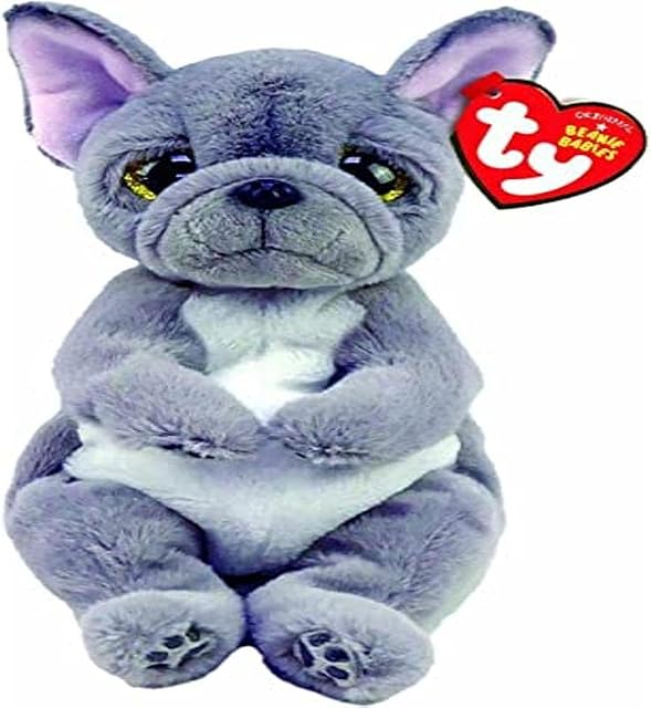 Ty Toys Beanie Babies Bulldog Wilfred - 15 CM, Gray,2009128