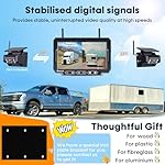 Magnetic Solar Wireless Backup Camera: 7" Portable 1 Min Easy Install Scratch-Proof No Delay Backup Camera for Truck Rechargeable HD 1080P for Trailer Small RV Camper Pemacom P15 - Image 4