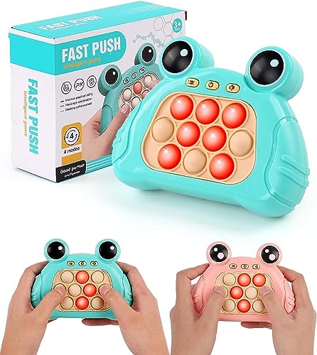 Image of Pop Fidget Toy It Game, Puzzle Game Machine Pop Fidget Light-Up Toys, Popits for Kids, Pattern-Popping Game, 4 Modes, 30 Levels, Anti-Anxiety Autism Squeeze Sensory Toy (Multi Color)