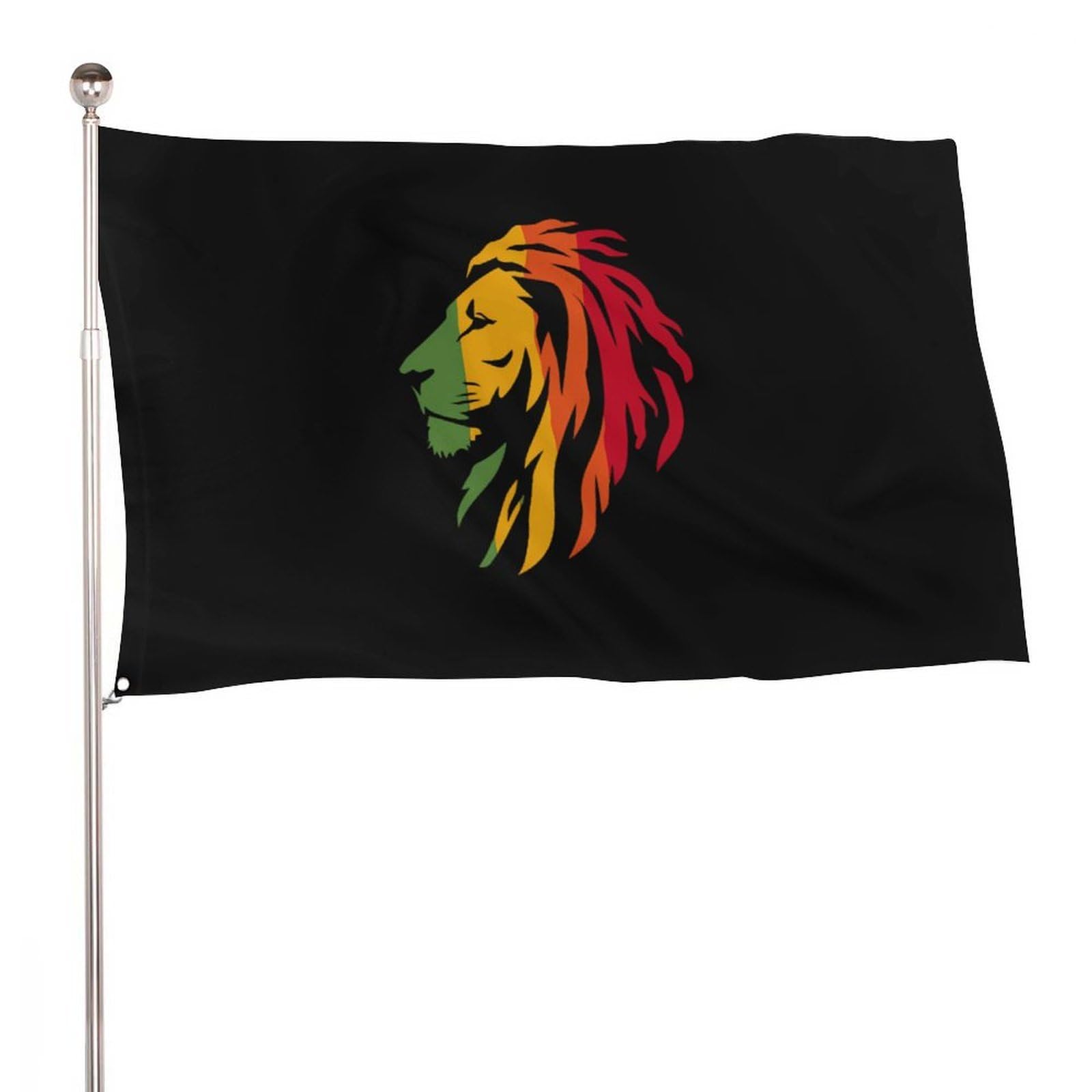 Bandera de León Rasta Reggae rústica y personalizada para decoración de jardín