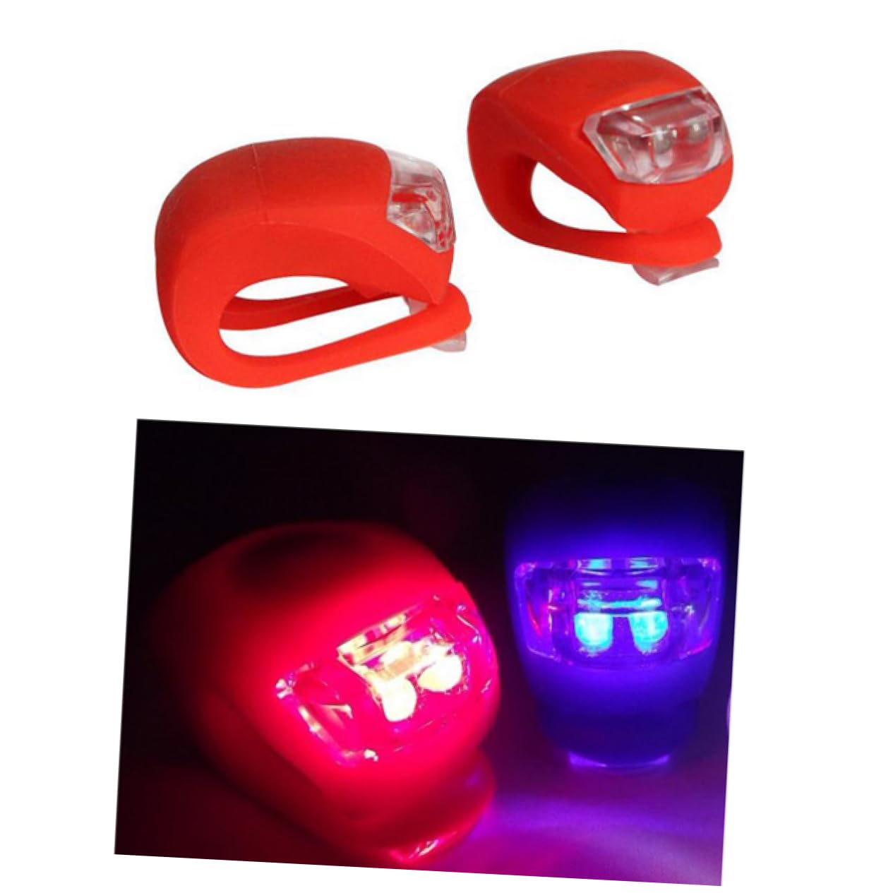 GOOHOCHY Waterproof Bike Light 2-3-Mode Front Light Waterproof Silicone Bicycle Frog for Cycling Safety