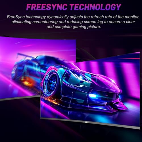 Monitor da gioco curvo da 27 pollici, 180 Hz, FHD 1080P, senza cornice 1800R con FreeSync e altoparlante integrato, DP HDMI, compatibile VESA, nero - Monitor - Immagine 3