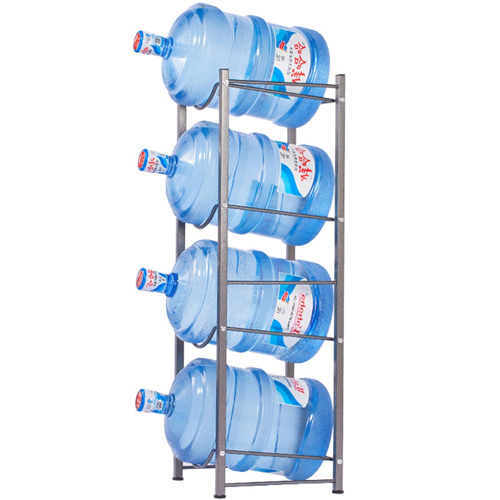 MUMOO BEAR Water Bottle Storage Stand 4 Tier Water Bottle Rack 5 Gallons Water Bottle Storage Holder Heavy Duty Water Bottle Stand for Home Kitchen and Office Easy To Assemble (4Layer-34 * 34 * 105CM)