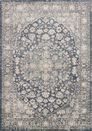 Image of Loloi Teagan Denim /Mist 6'-7 inch x 9'-2 inch Area Rug