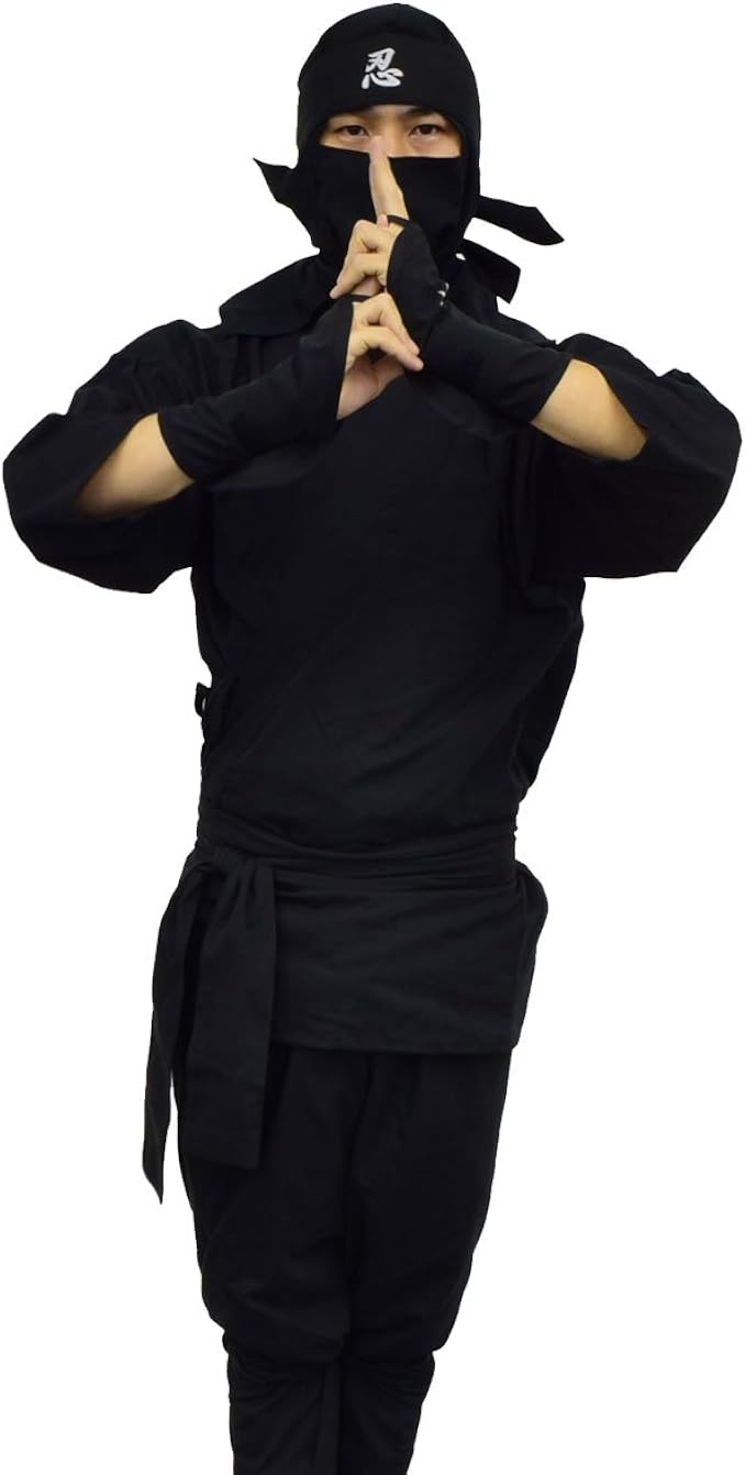 Ninja Uniform/ Martial Art Costume for Adults! Black! L 5