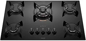 Cooktop 5 Bocas Preto com Mesa de Vidro e Tripla Chama Atlas U Top Bivolt