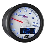 White & Blue MaxTow Volt Gauge