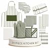 20Pc Kitchen Towels and Dishcloths Sets, Kitchen Essentials For Home- Green