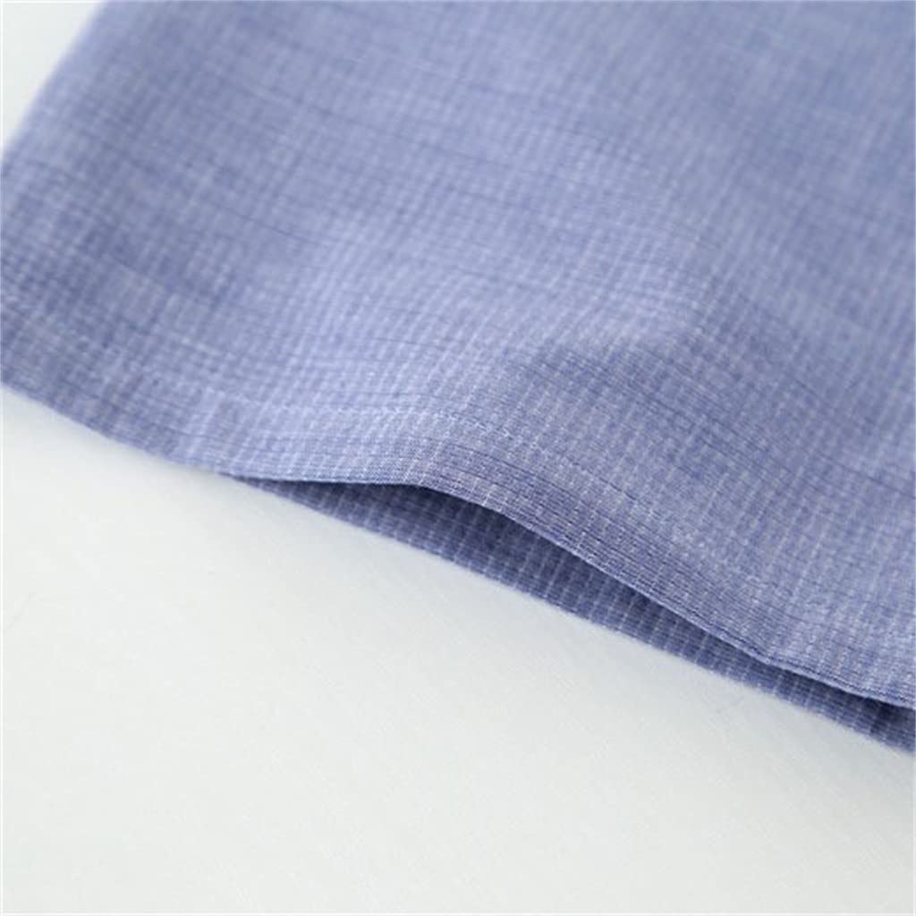 Bathrobe Men's Solid Color Cotton Pajamas V-neck Pajamas Breathable and Comfortable Thin Home Bathrobe(M code)