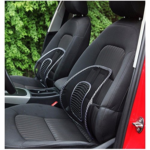 BSBDA Car Seat Chair Cushion Lumbar Back Support for Car Seat Chair Office Massage Mesh Ventilate Pain Relief Cushion Pad