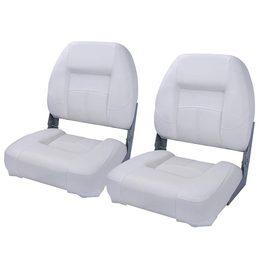 Buy Low/High Back Boat Seat,Folding Fishing Boat Seat 2 Packs White