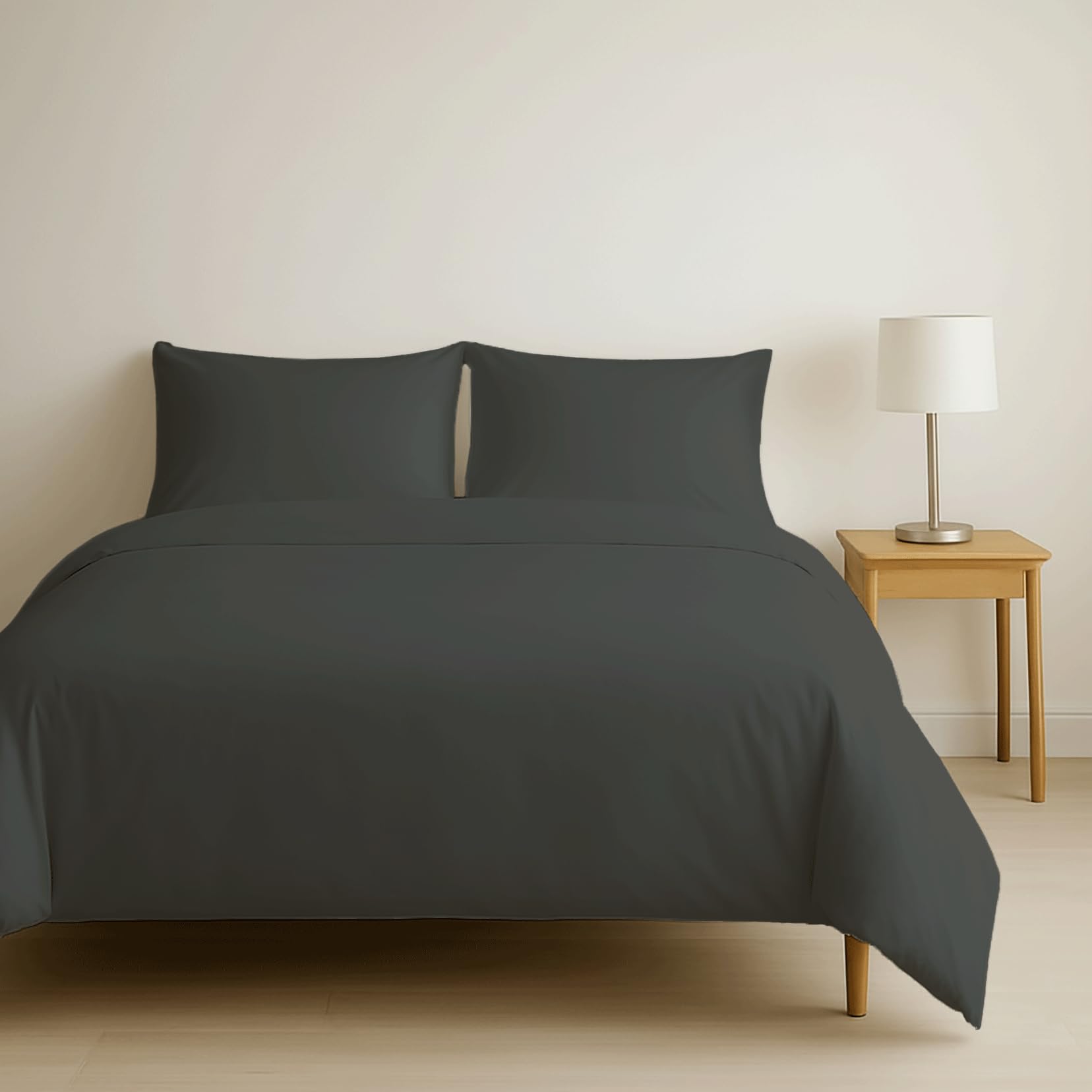 Dreema Novexa King Size Duvet Cover Set | 100% Egyptian Cotton 400 Thread Count | 3 Piece Bedding Set with 2 Pillowcases | Luxury Hotel Quality Sateen Weave - Soft & Breathable (240x220cm)
