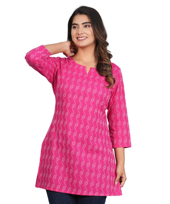 Image of Women Cotton Printed Kurti for Women | Stylish, Casual, Regular, Soft & Cozy, Comfortable Short Kurti
