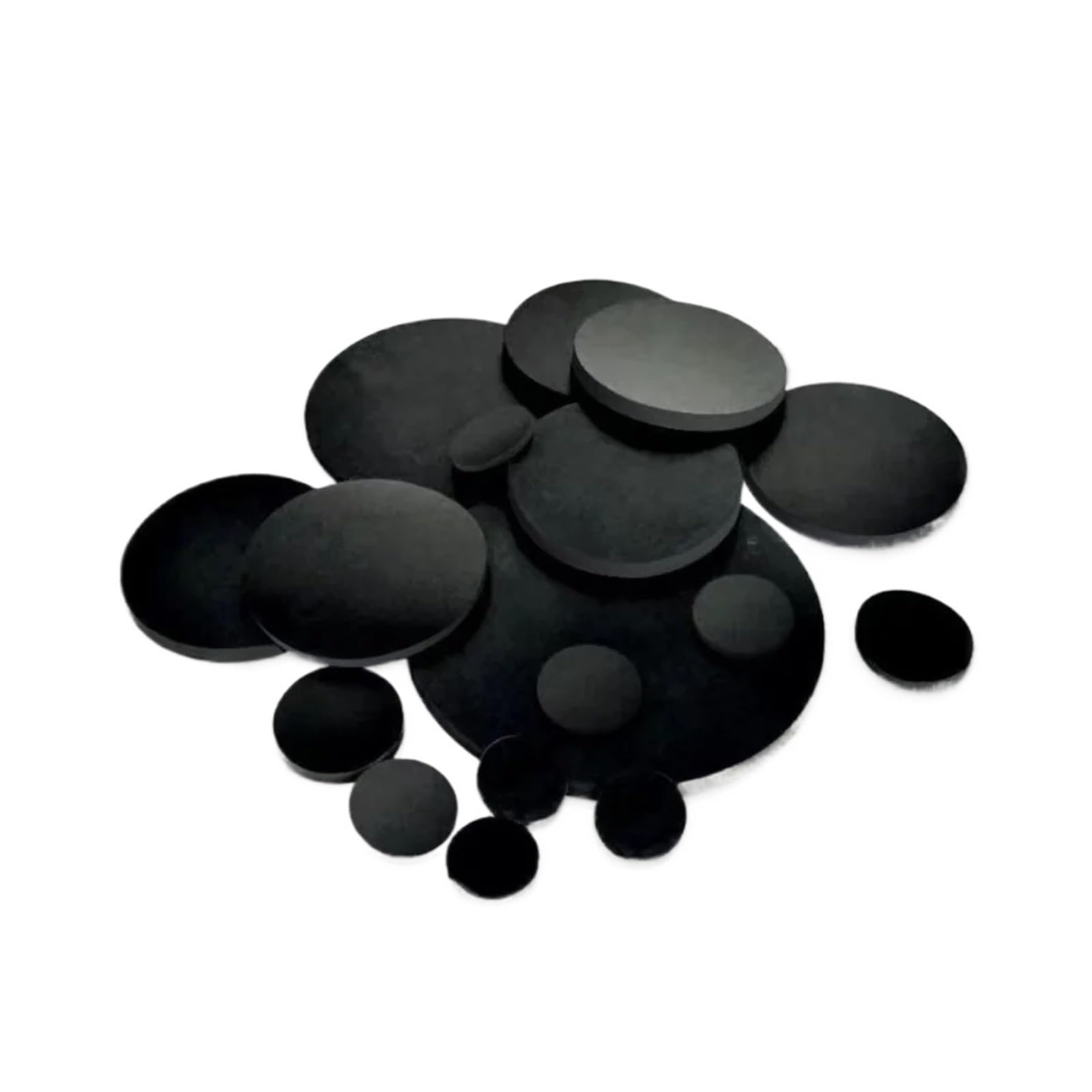 Scheda di Gomma Solida, Foglio di Neoprene， Guarnizione di Tenuta in Gomma nitrilica NBR Rotonda Solida Nera 10-100 mm x 1-5 mm, Confezione da 10(100mm,5mm)