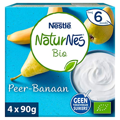 NaturNes Bio Zuivelhapje Banaan Peer - baby toetje - vanaf 6 maanden - 24 stuks - Image 3