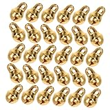 RORPOIR 100個ミニベル アクセサリー 金属製 小さなベル クラフト用 ベルチャーム 風鈴 リング オーナメント 手芸材料 女の子への ブレスレット チャーム