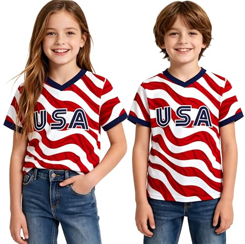 LYAUA Kids Boys Girls Soccer Jerseys Football Jersey Outfits Youth Training Uniform Sport Training Uniforms Athletic Jersey