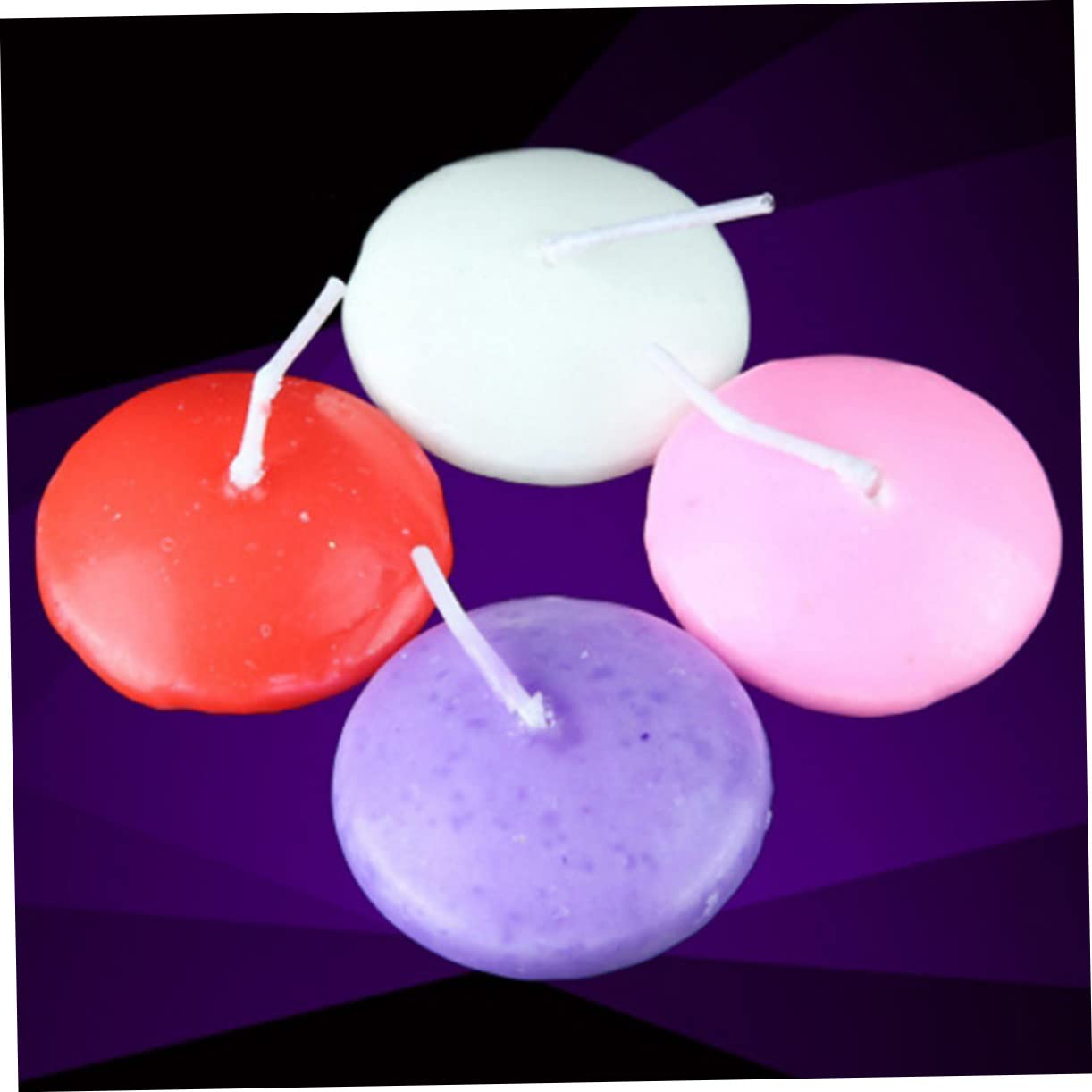 ULDIGI Long Burning Floating Candles 10pcs Unscented Discs Perfect for Wedding Decor Flameless