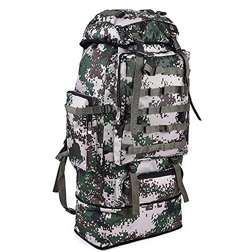 LIUSIYU Senderismo Mochila táctica  Mochilas de Trekking al Aire Libre de 80L  Caza