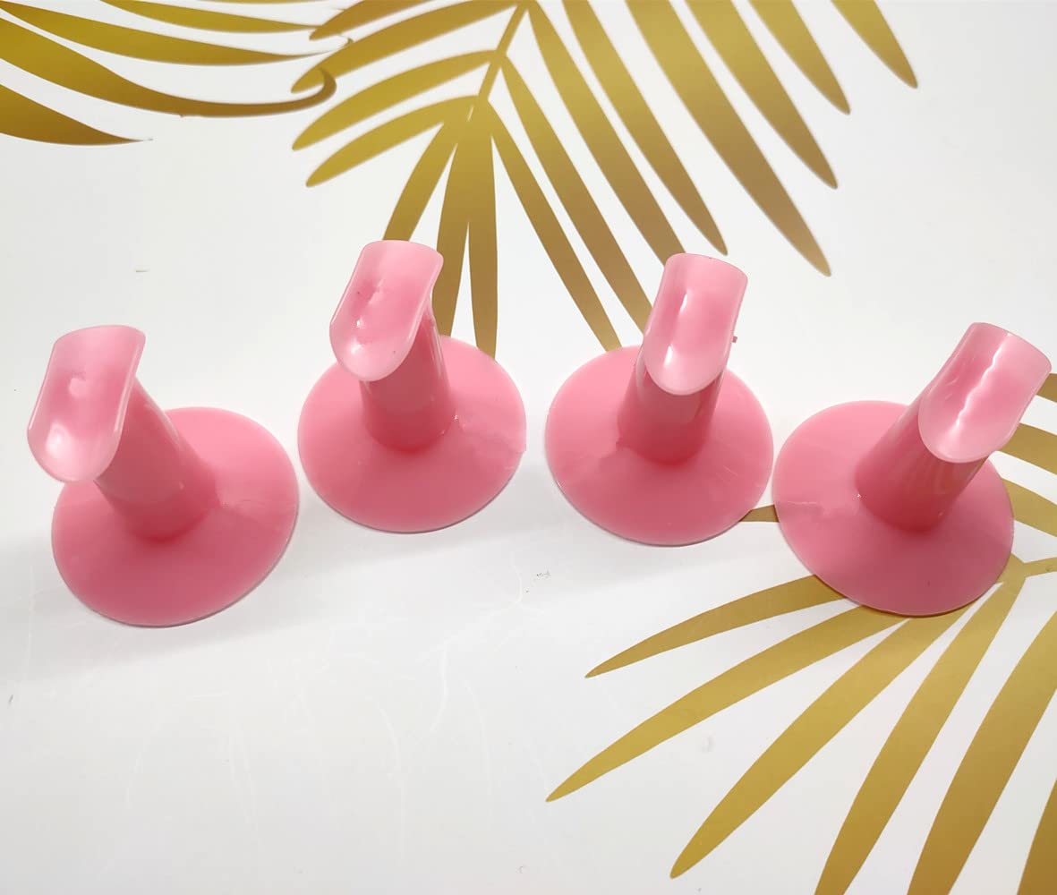 Soporte de plástico para dedos, soporte profesional para arte de uñas, para salón de pintura, soporte práctico de accesorios de diseño de suministros (paquete de 4) 3
