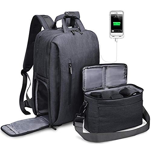 CADeN DSLR Camera Backpack Bag Waterproof Anti Theft with 15.6 inch Laptop Compartment