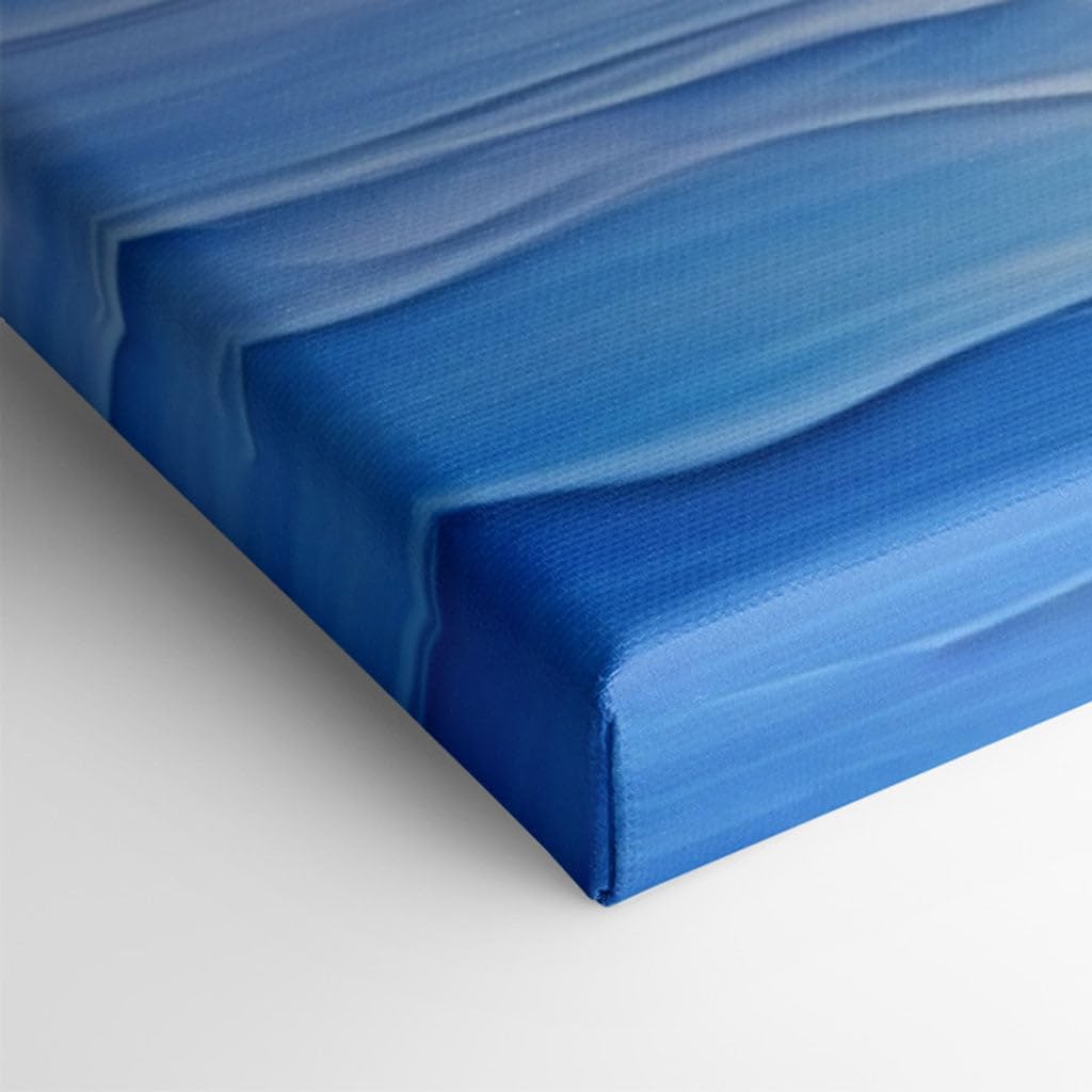 Canvas for Living room. Serenity at Sundown: The Gentle Dance of Waves and Colors, 27 x 18 inch Canvas Wall Art - Contemporary Masterpieces - Modern Home Decor