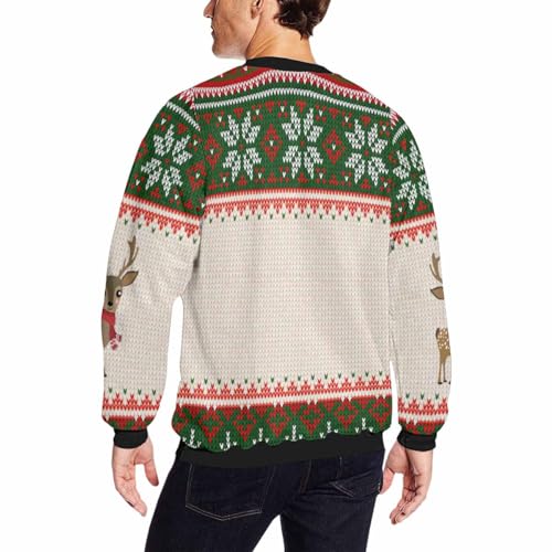 Custom Ugly Christmas Sweater with Face for Men Personalized Photo Name Sweatshirt for Family Couples Friends2