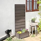 ガーデンマスター(Gardenmaster) フェンス 目隠し 人工木 プランター付き (幅56 高さ150cm) ブラウン YPF-1550(BR)