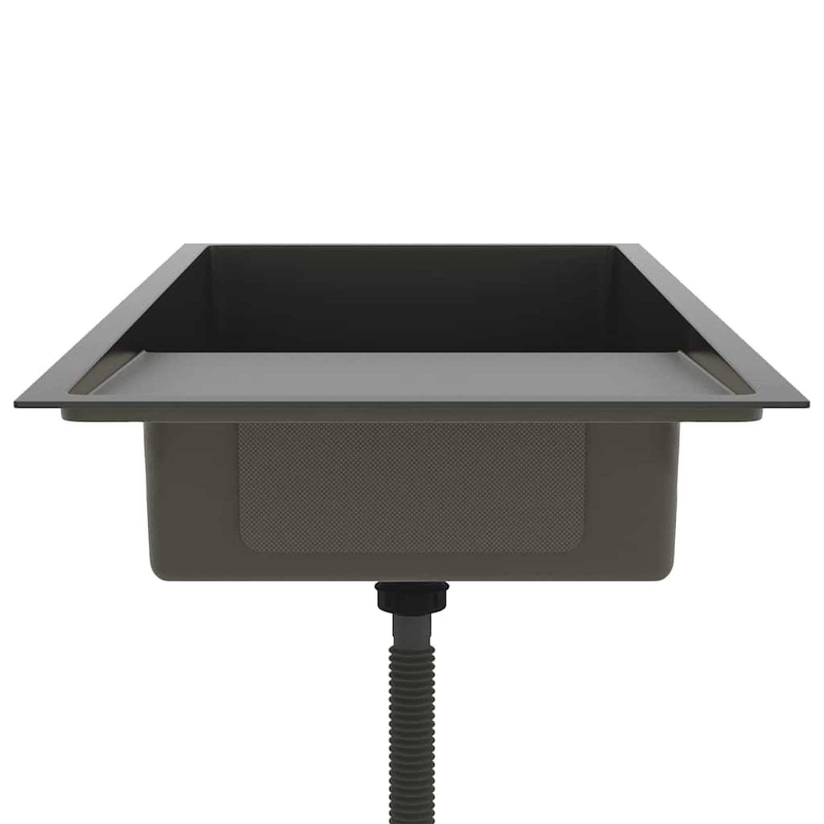 Fasba Fregadero de Acero Inoxidable con Escurridor y Diseño Moderno - Negro - 100 x 44 x 20 cm