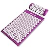 ProsourceFit Acupressure Mat and Pillow Set for Back/Neck Pain Relief and Muscle Relaxation, Large – Green/White