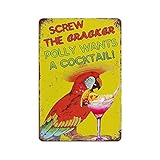 Photo Gallery larkverk screw the cracker polly wants a cocktail divertente parrot targa in latta vintage home office targa metallo decorazione bar negozio garage wall art 30,5 x 20,3 cm Photo Gallery larkverk screw the cracker polly wants a cocktail divertente parrot targa in latta vintage home office targa metallo decorazione bar negozio garage wall art 30,5 x 20,3 cm