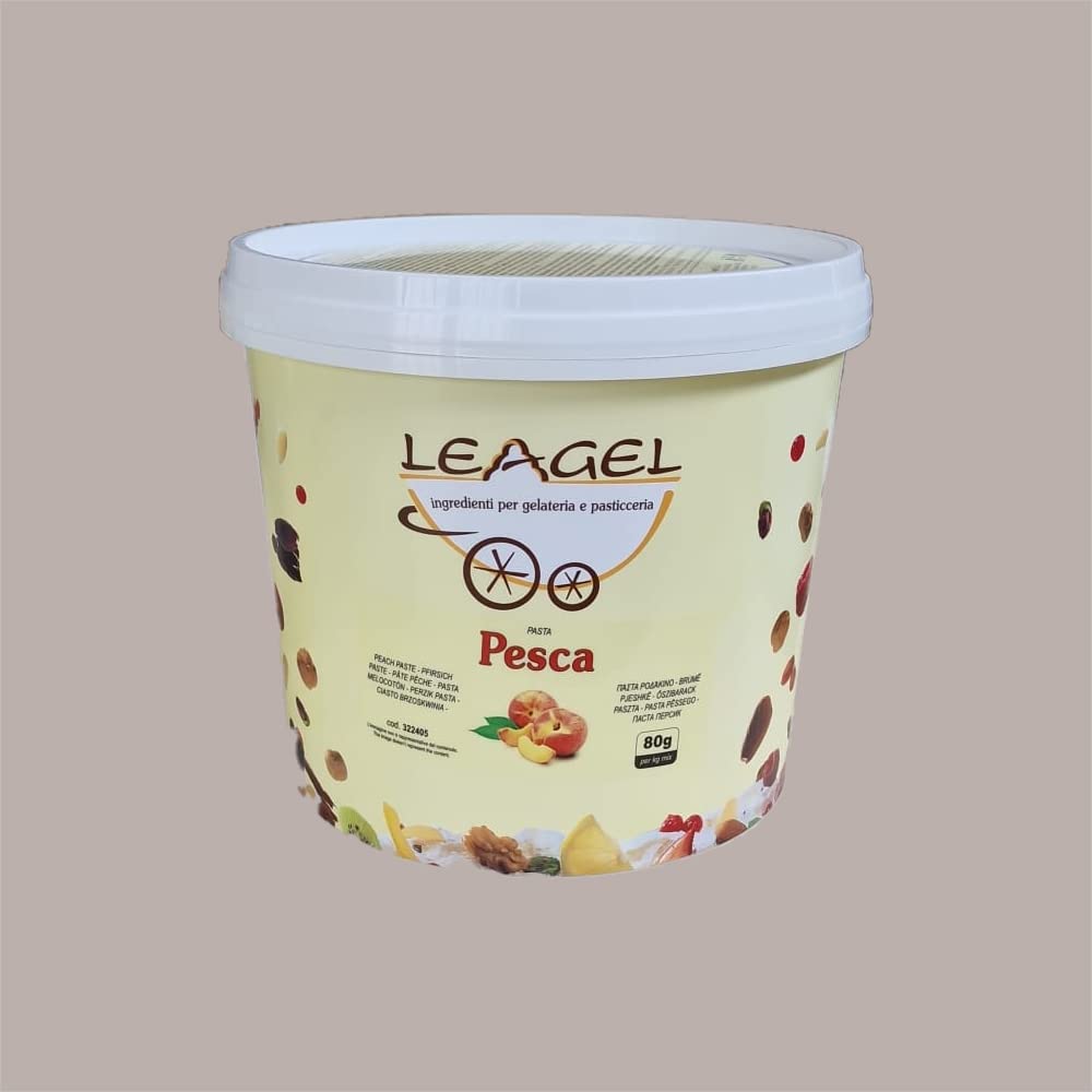 Leagel Pasta Concentrata Pesca per Gelato alla Frutta Dolci, 3,5 Kg