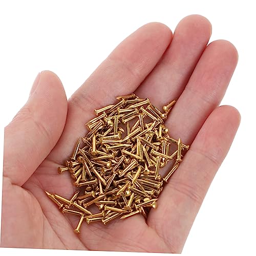 200 clavos de latón con cabeza redonda para bisagra de muebles y fijación de caja de madera miniatura 4