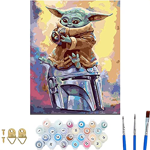 Coltum Malen Nach Zahlen, Leinwände DIY Malen Nach Zahlen Kits, DIY Handgemalt Ölgemälde Kits für Kinder Anfänge Malen…