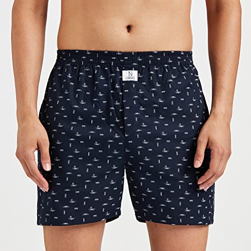 Image of Longies Men's Cotton Printed Regular Boxer Shorts