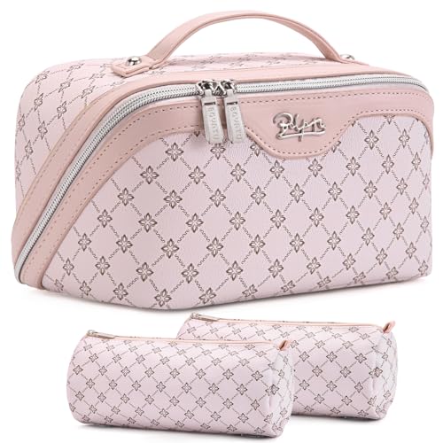 BOYATU Travel Makeup Bag Cosmetic Bags for Women: 3-Piece Makeup Bag Set
